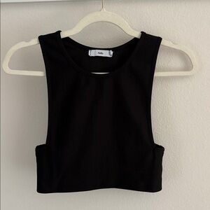 Adika Black Tank Top seamless elastic material